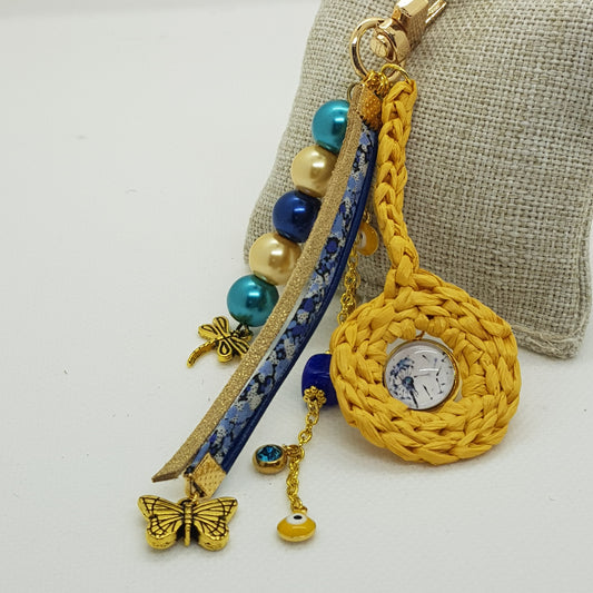 Bijou de Sac Artisanal Papillon Doré