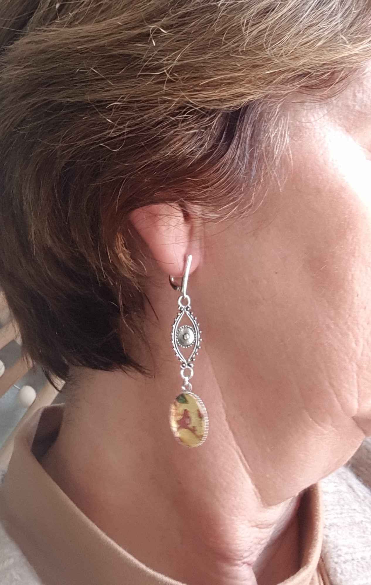 Boucle d'Oreille Artisanale Anaé