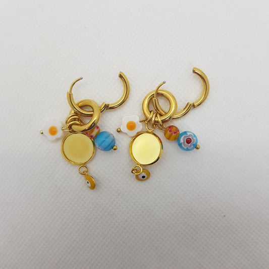 Boucle d'Oreille Artisanale Créole Aline