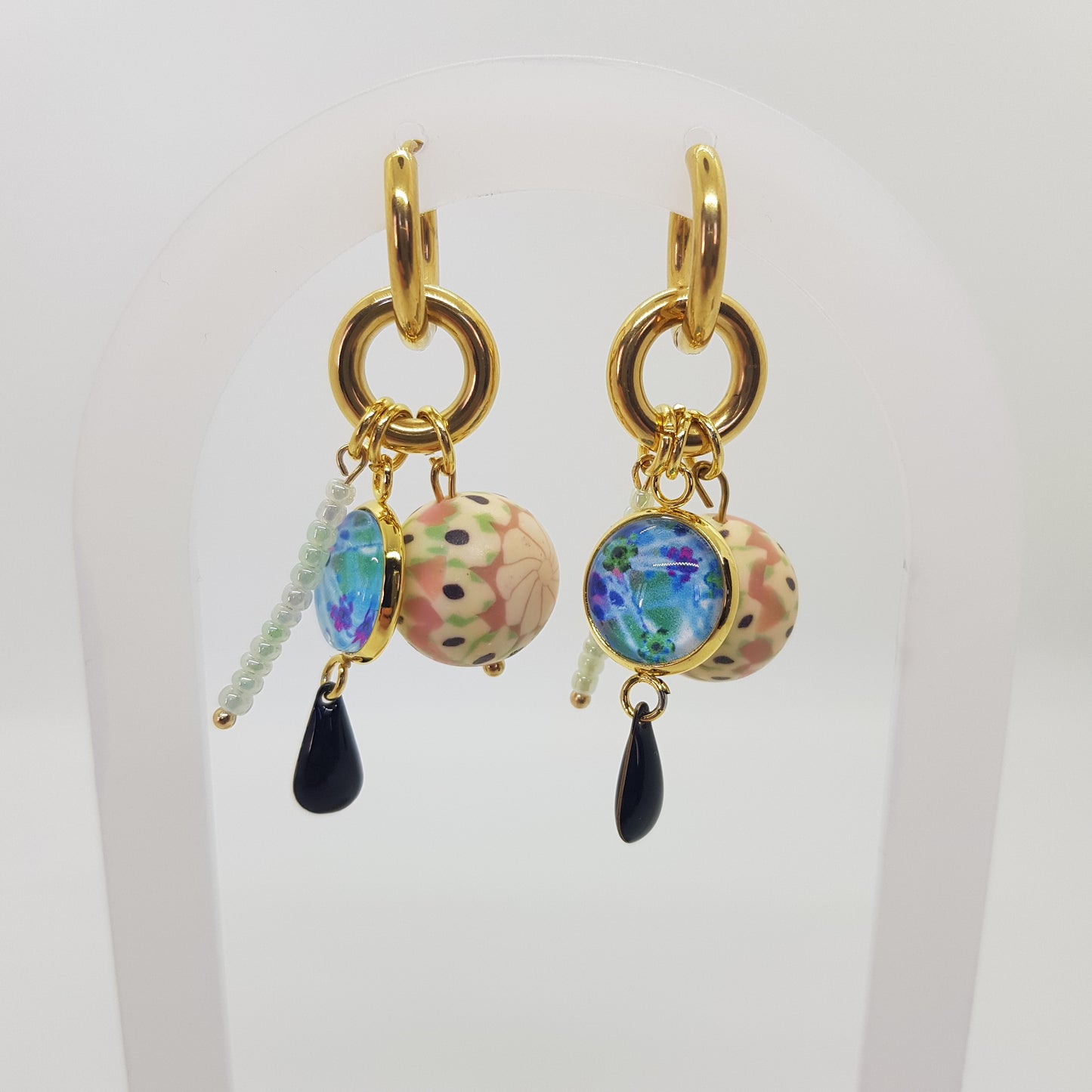 Boucle d'Oreille Artisanale Créole Amandine