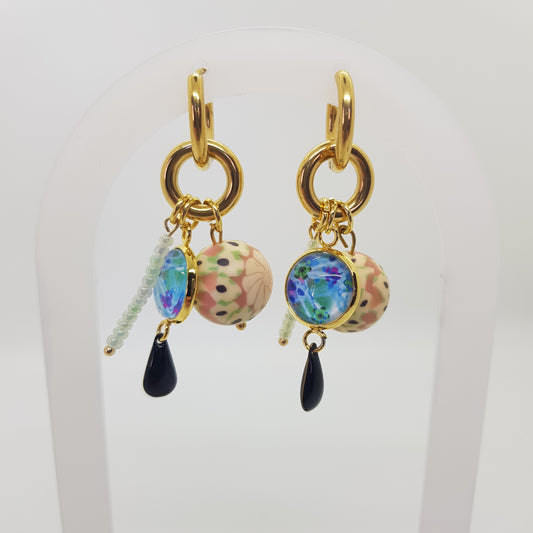 Boucle d'Oreille Artisanale Créole Amandine