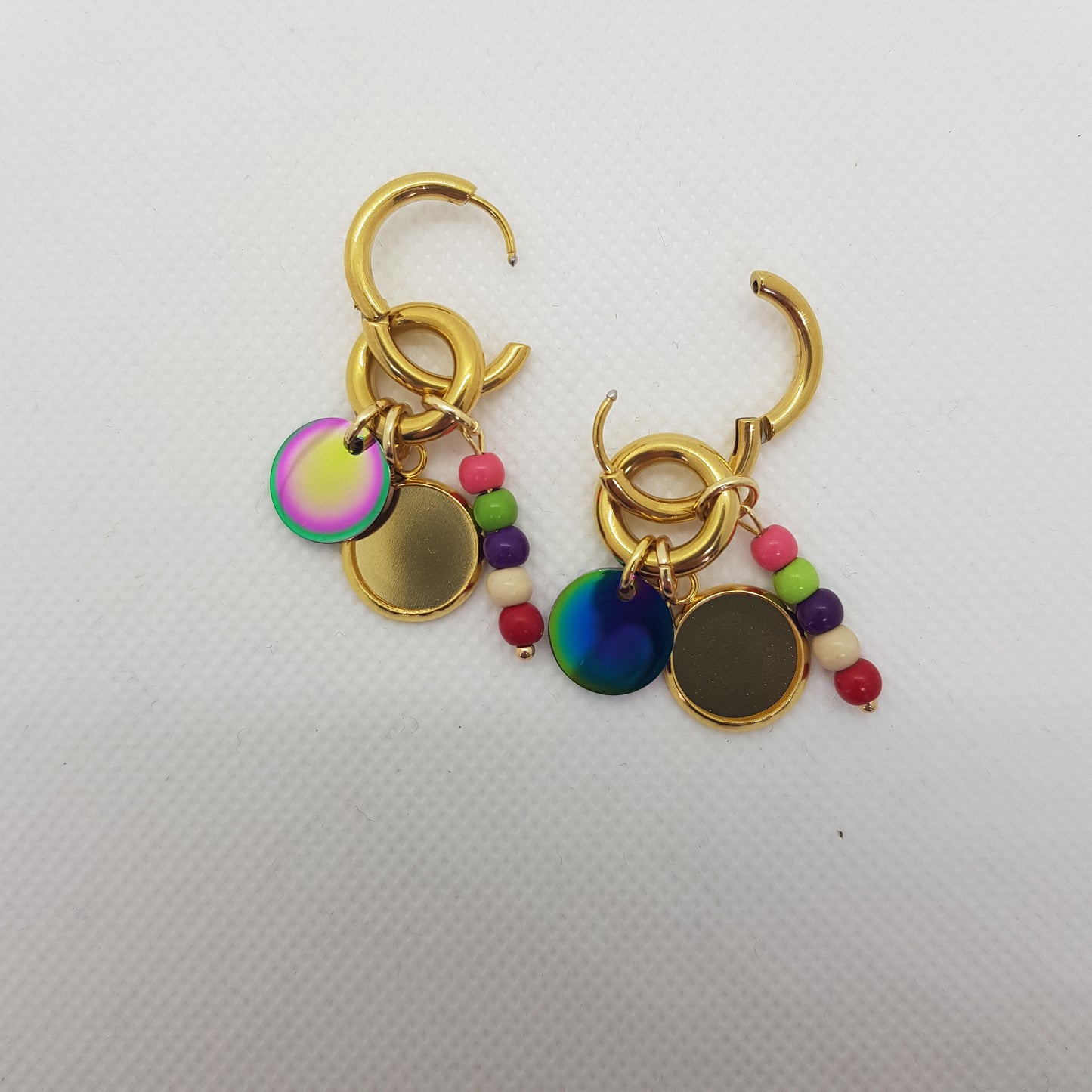 Boucle d'Oreille Artisanale Créole Capucine