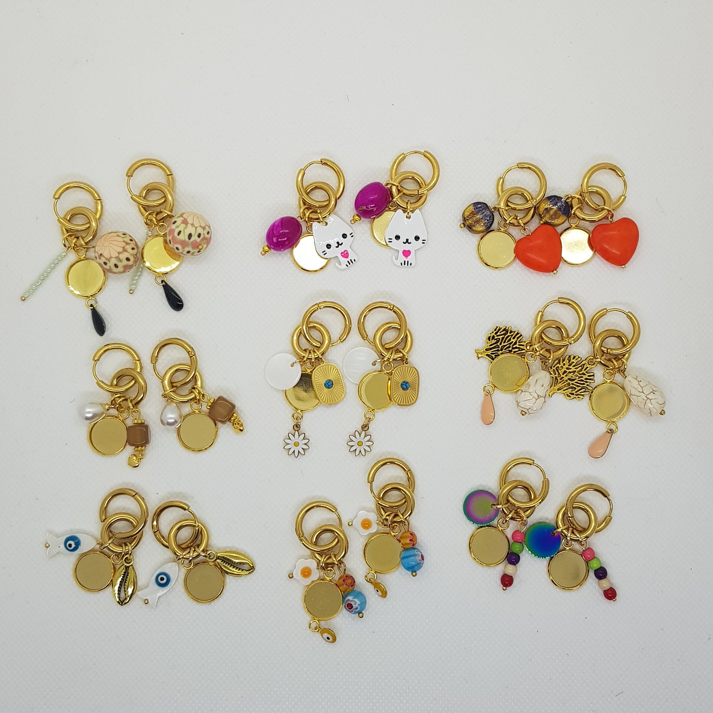 Boucle d'Oreille Artisanale Créole Amandine