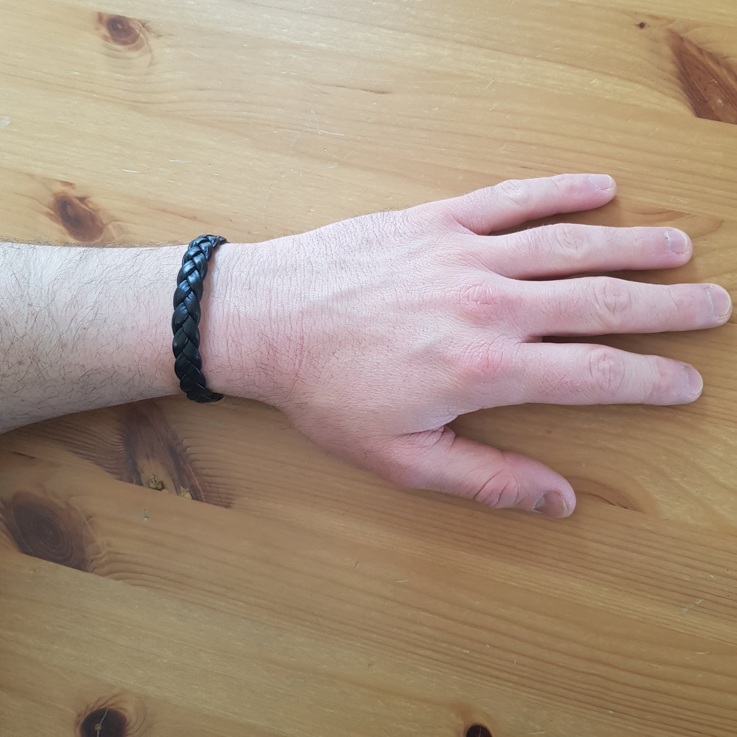 Bracelet Artisanal Malo Cuir Noir Homme