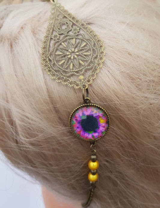 Headband Artisanal Kaméa Perle Or