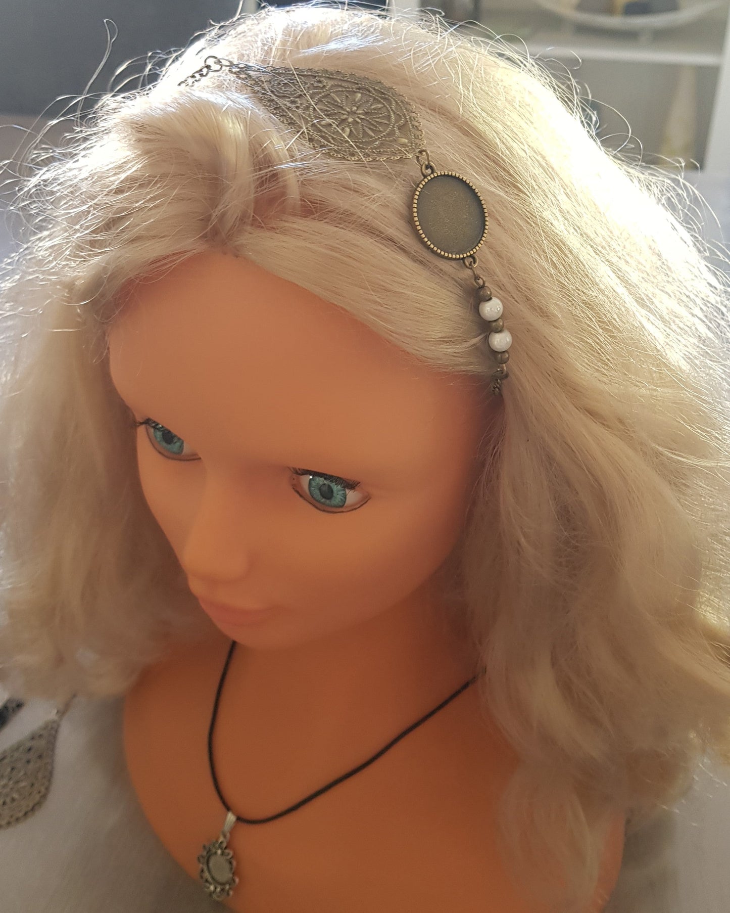 Headband Artisanal Kaméa Perle Marron