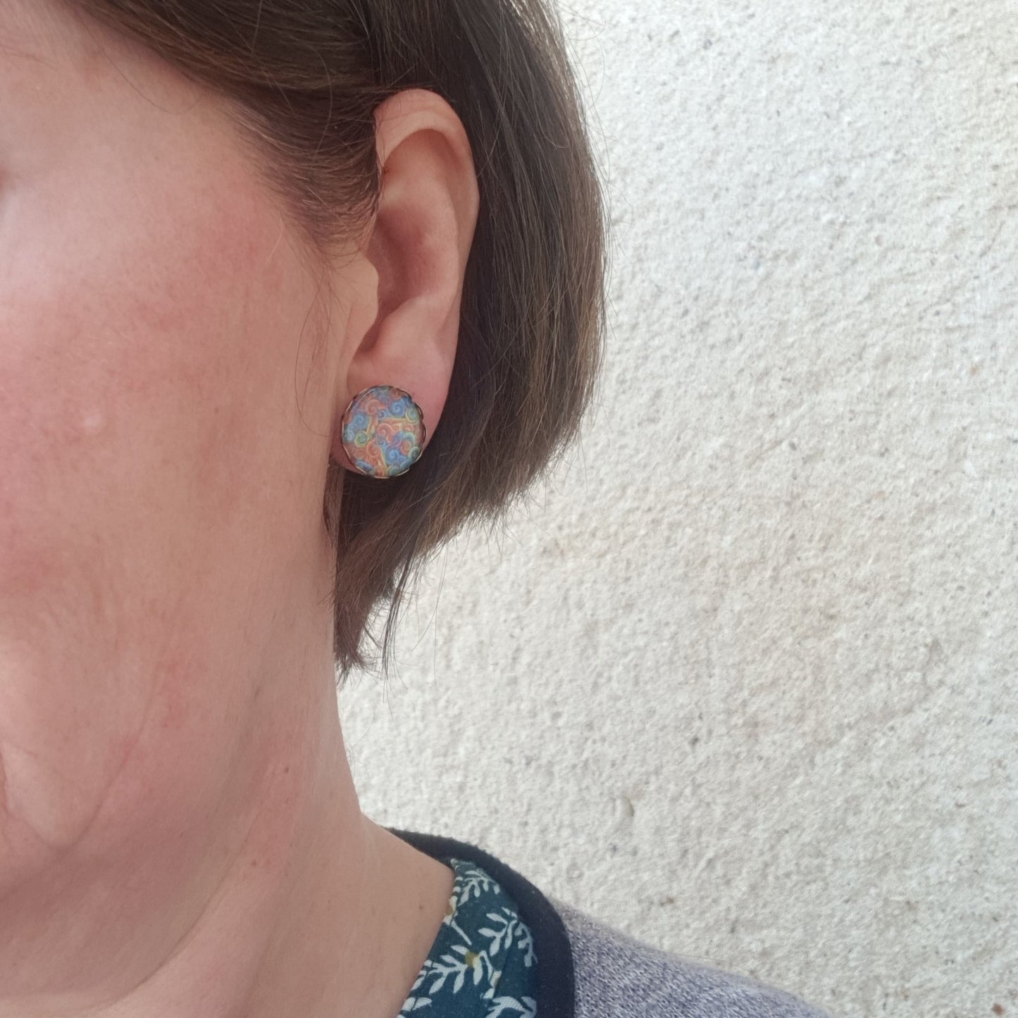 Boucle d'Oreille Clou Artisanale Julia