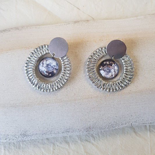 Boucle d'Oreille Artisanale Créole 2-en-1 Rêve