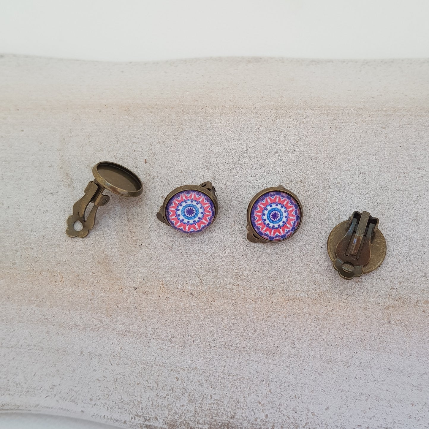 Boucle d'Oreille Clip Artisanale Aimée