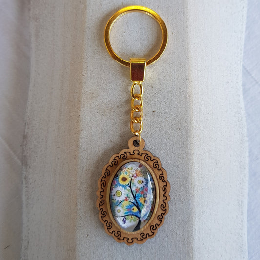 Porte - Clé Artisanal Hévéa Doré