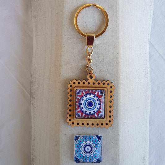 Porte - Clé Artisanal Baobab Plaqué Or