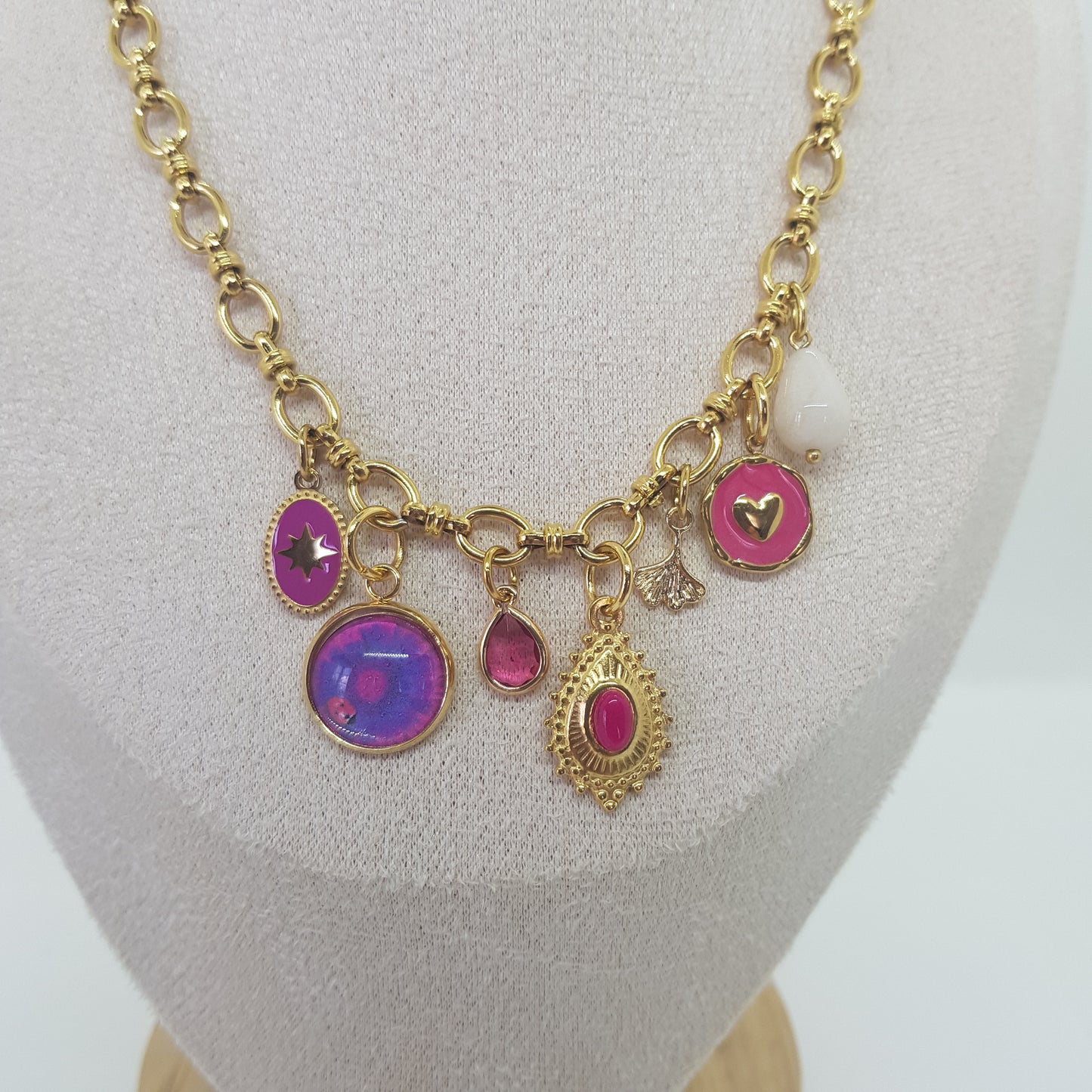 Collier Charms Artisanal Jade