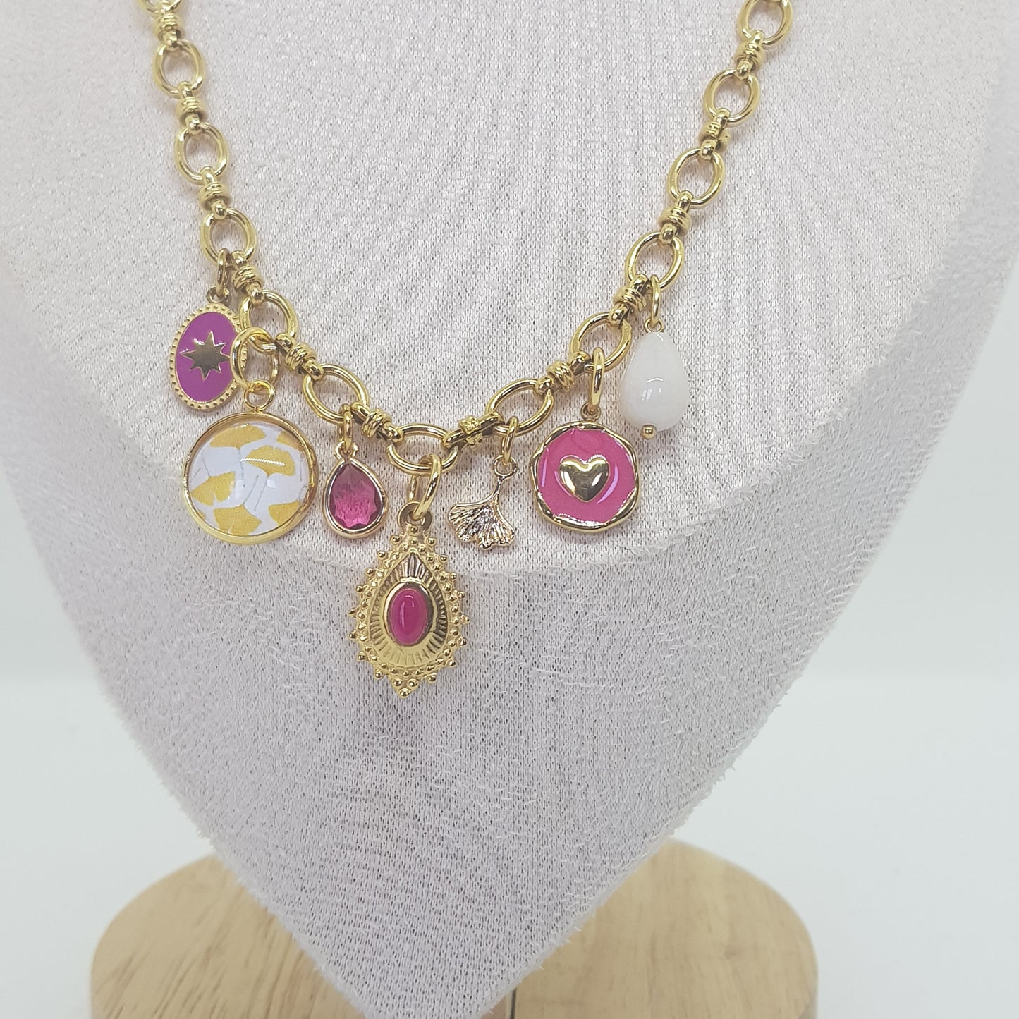 Collier Charms Artisanal Jade