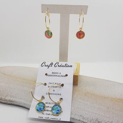 Boucle d'Oreille Artisanale Créole Elise