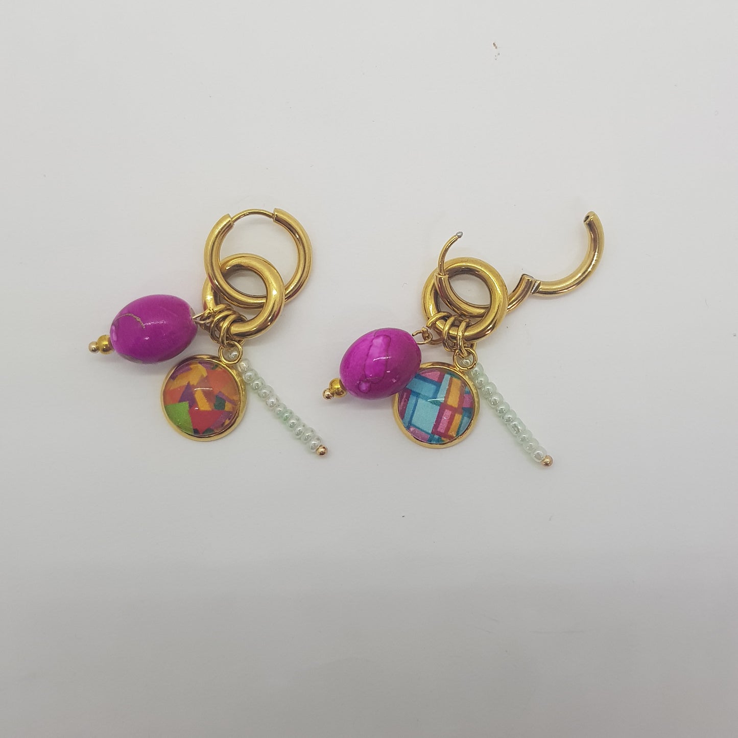 Boucle d'Oreille Artisanale Créole Adeline