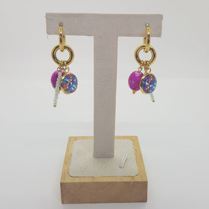 Boucle d'Oreille Artisanale Créole Adeline