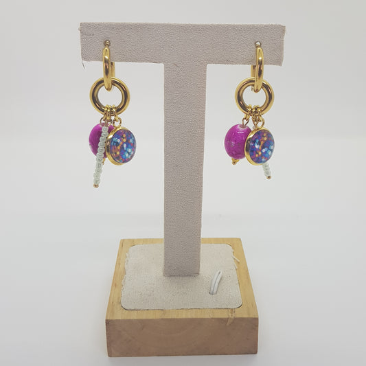 Boucle d'Oreille Artisanale Créole Adeline