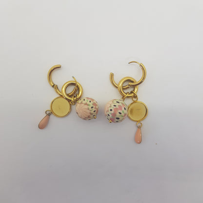 Boucle d'Oreille Artisanale Créole Amandine