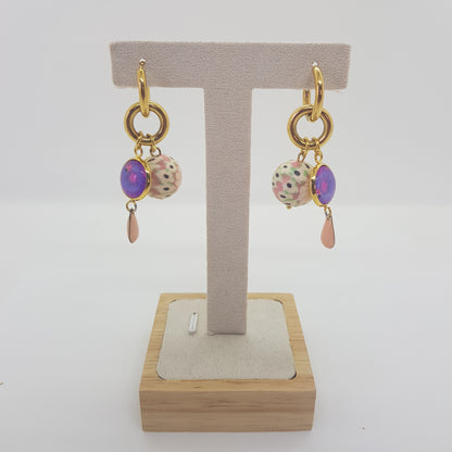 Boucle d'Oreille Artisanale Créole Amandine