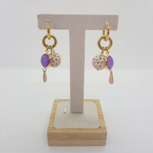 Boucle d'Oreille Artisanale Créole Amandine