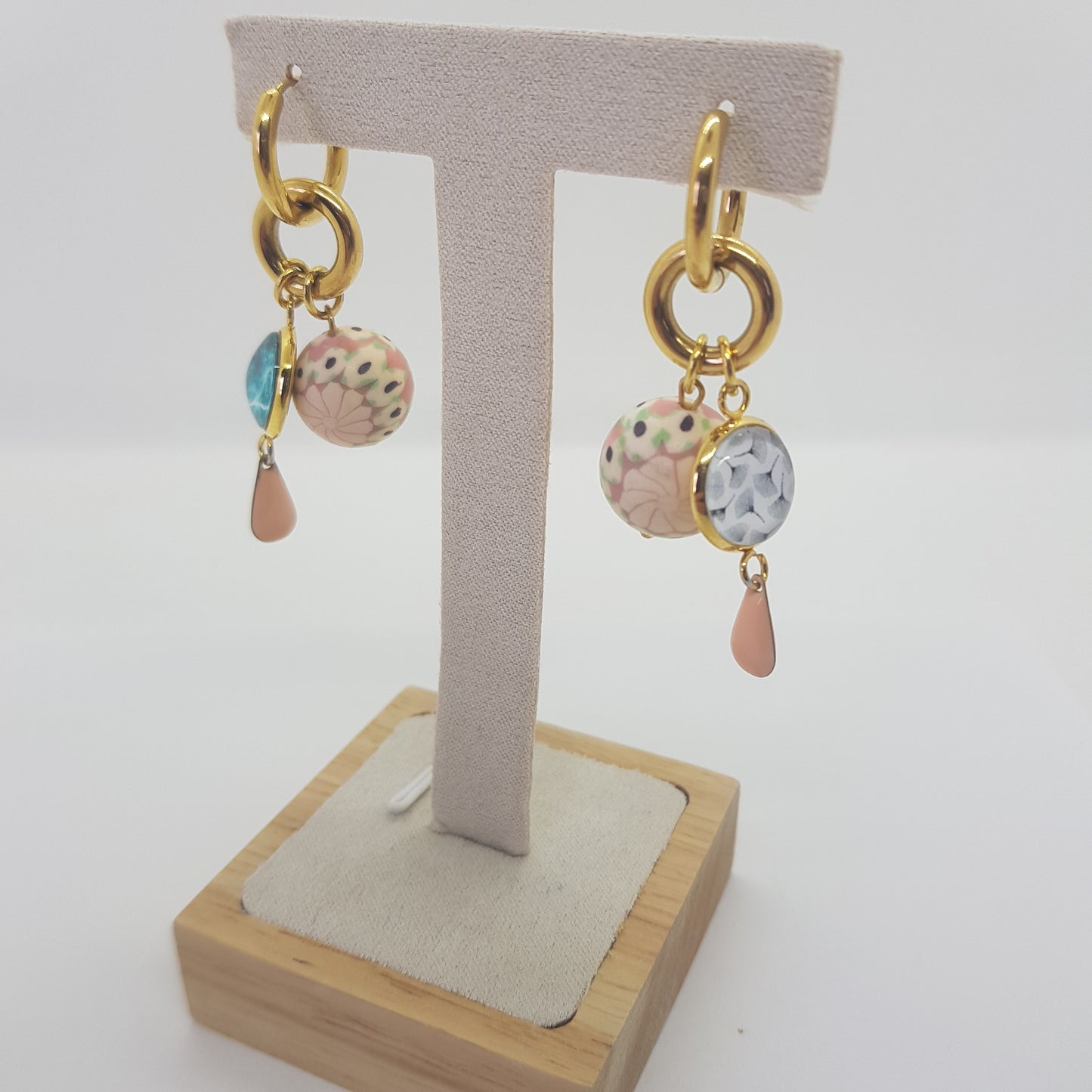 Boucle d'Oreille Artisanale Créole Amandine