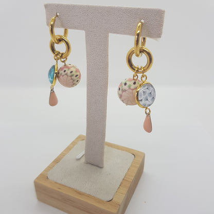 Boucle d'Oreille Artisanale Créole Amandine