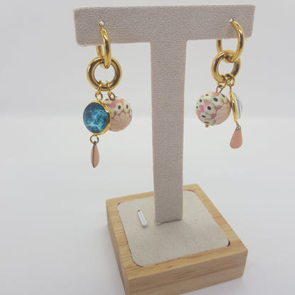 Boucle d'Oreille Artisanale Créole Amandine