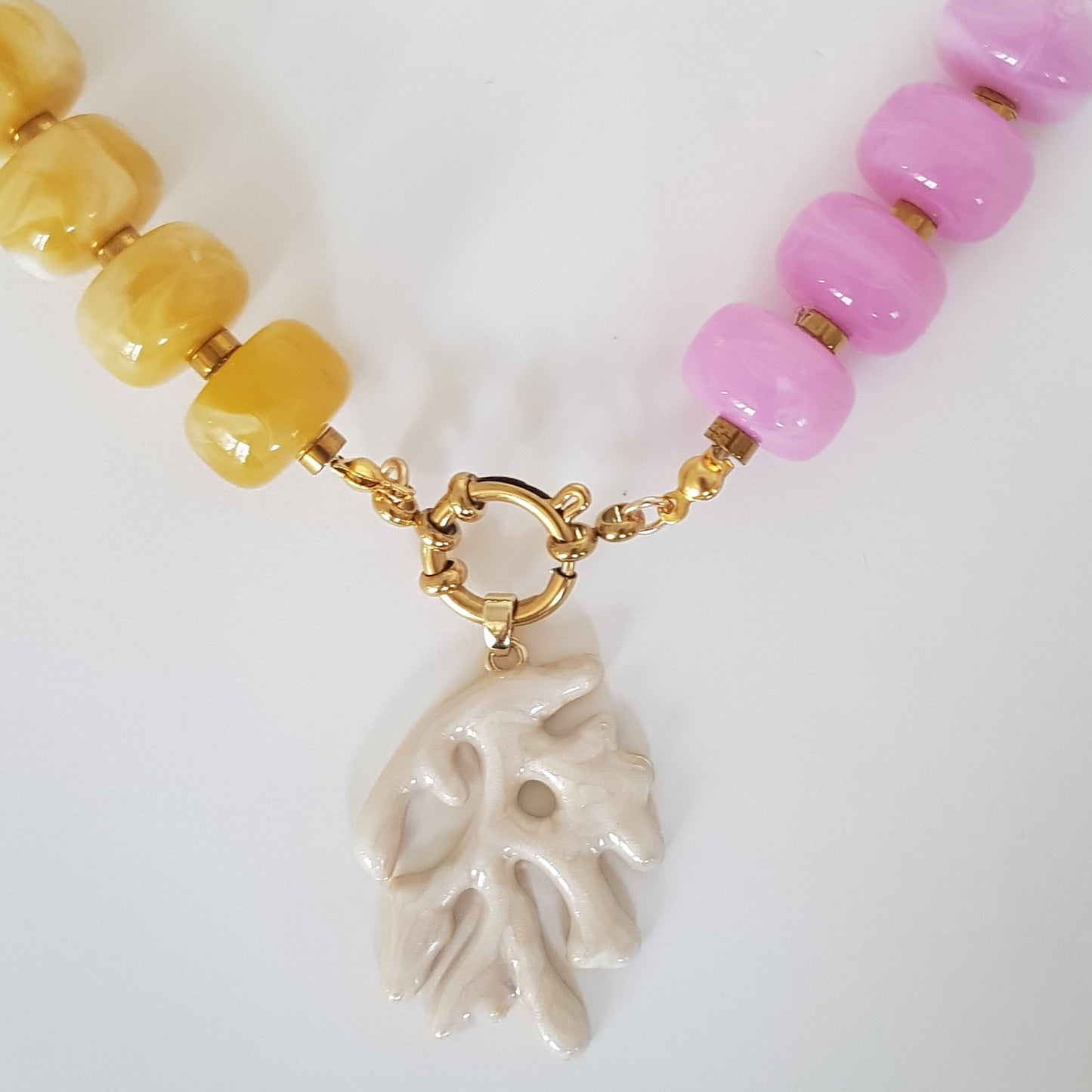 Collier Perle Artisanal Corail