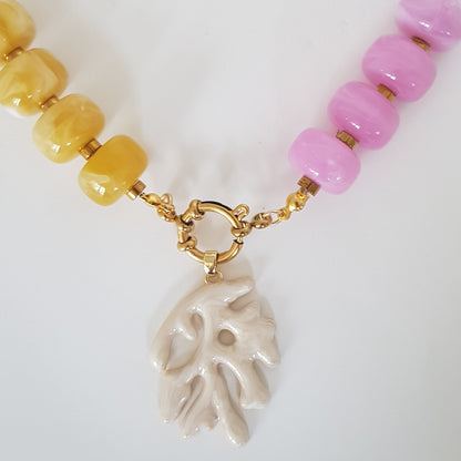 Collier Perle Artisanal Corail