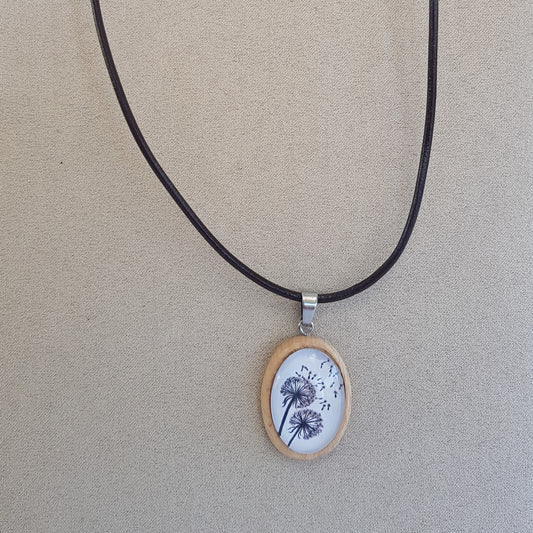 Collier Artisanal Figuier Cordon Cuir