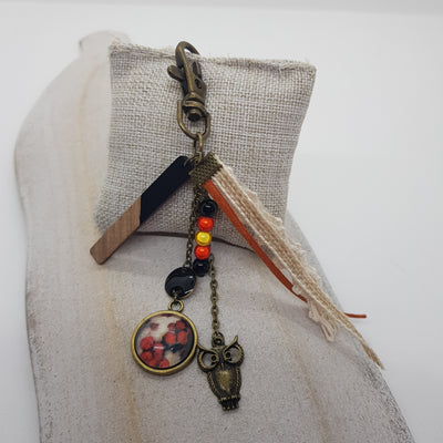 Bijou de Sac Artisanal Hibou Bronze